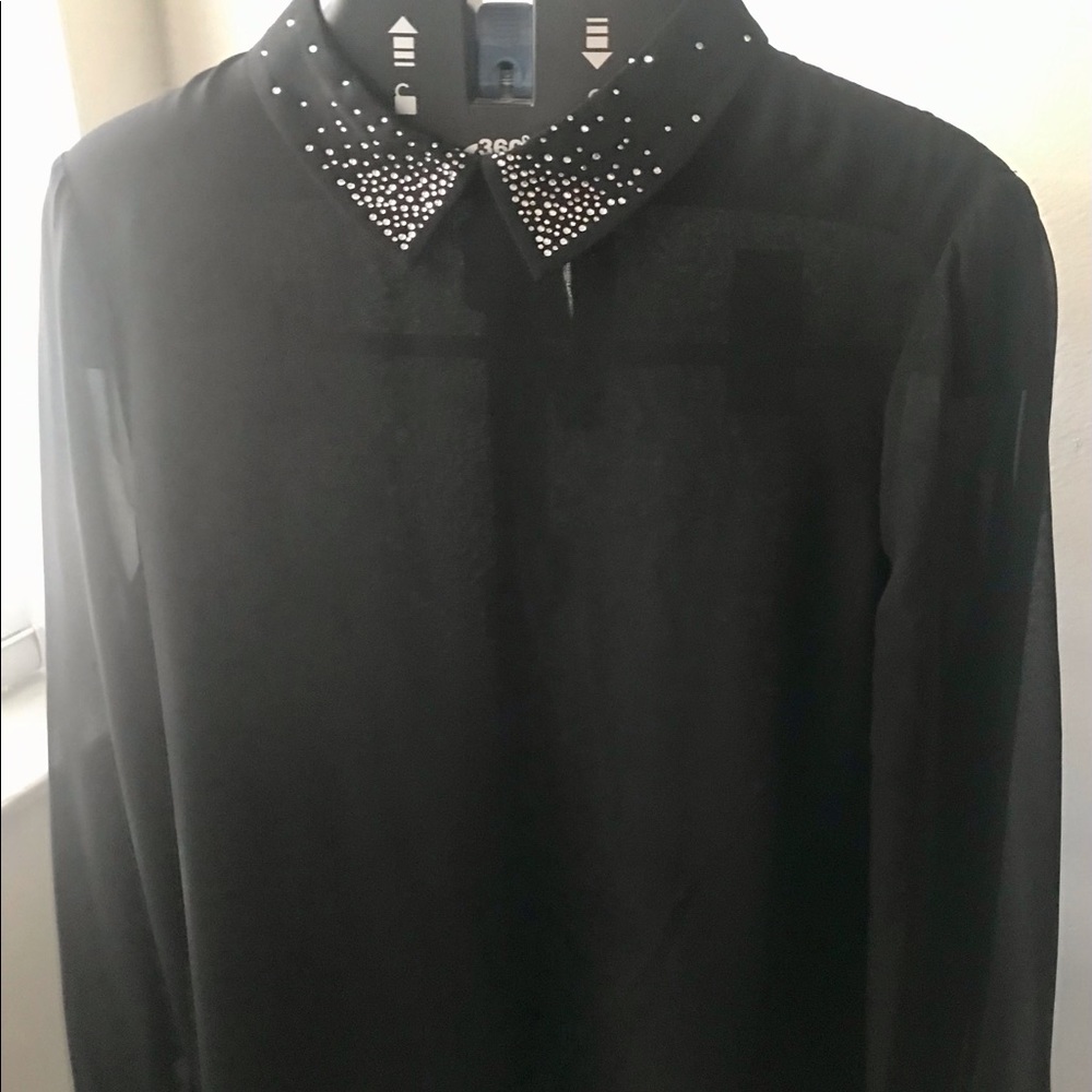 French Connection Blouse with Rhinestone size 12